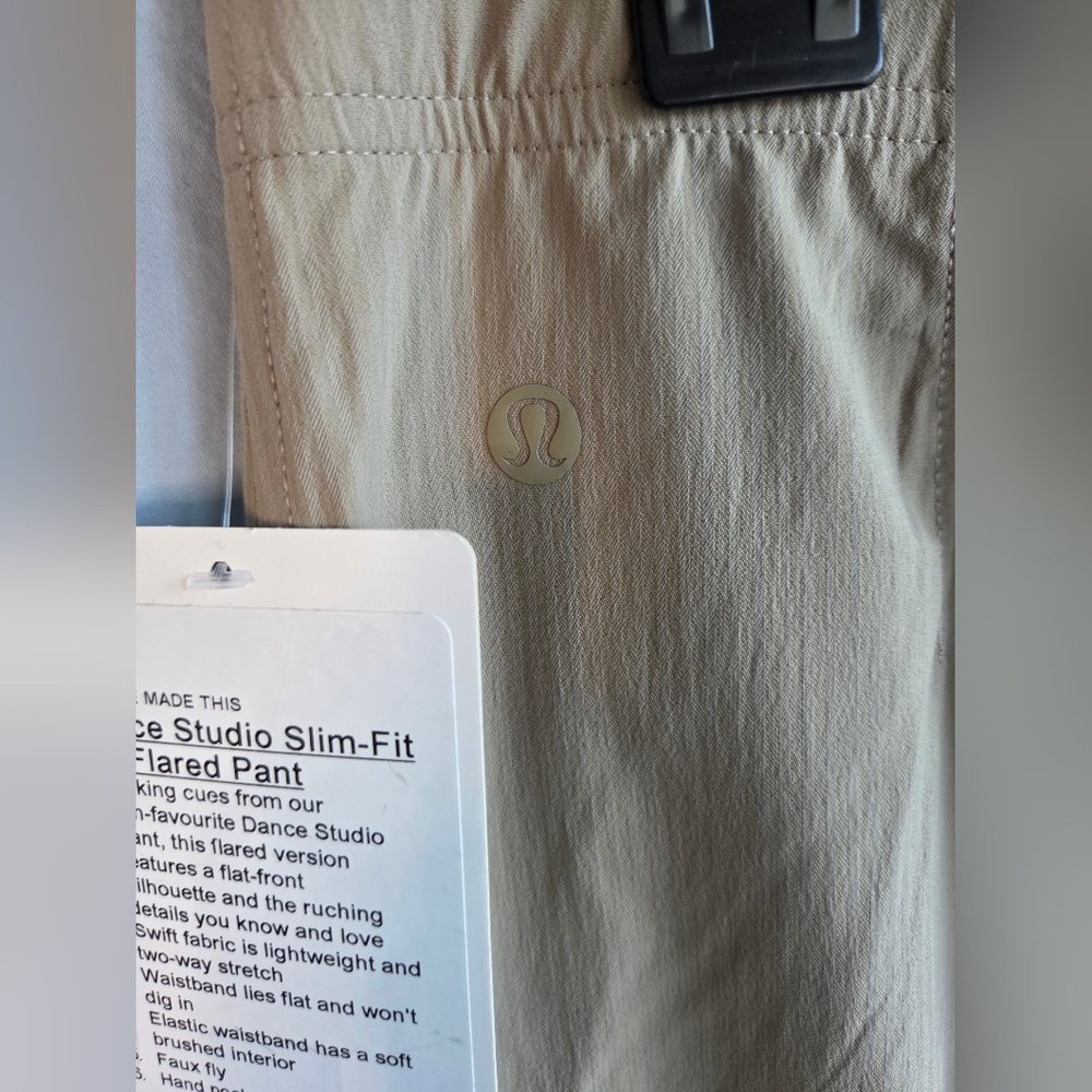 NWT Lululemon Dance Studio Slim-Fit HR Flared Pant in Sheer Oak - Size L - Picture 4 of 7